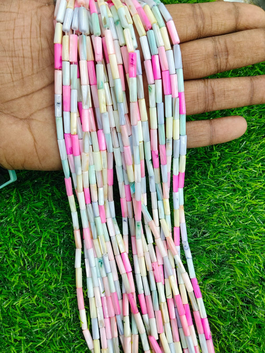 Genuine Flat Heishi/Disc Shell Beads Strand | Iridescent Off-White Coin Shape Beads