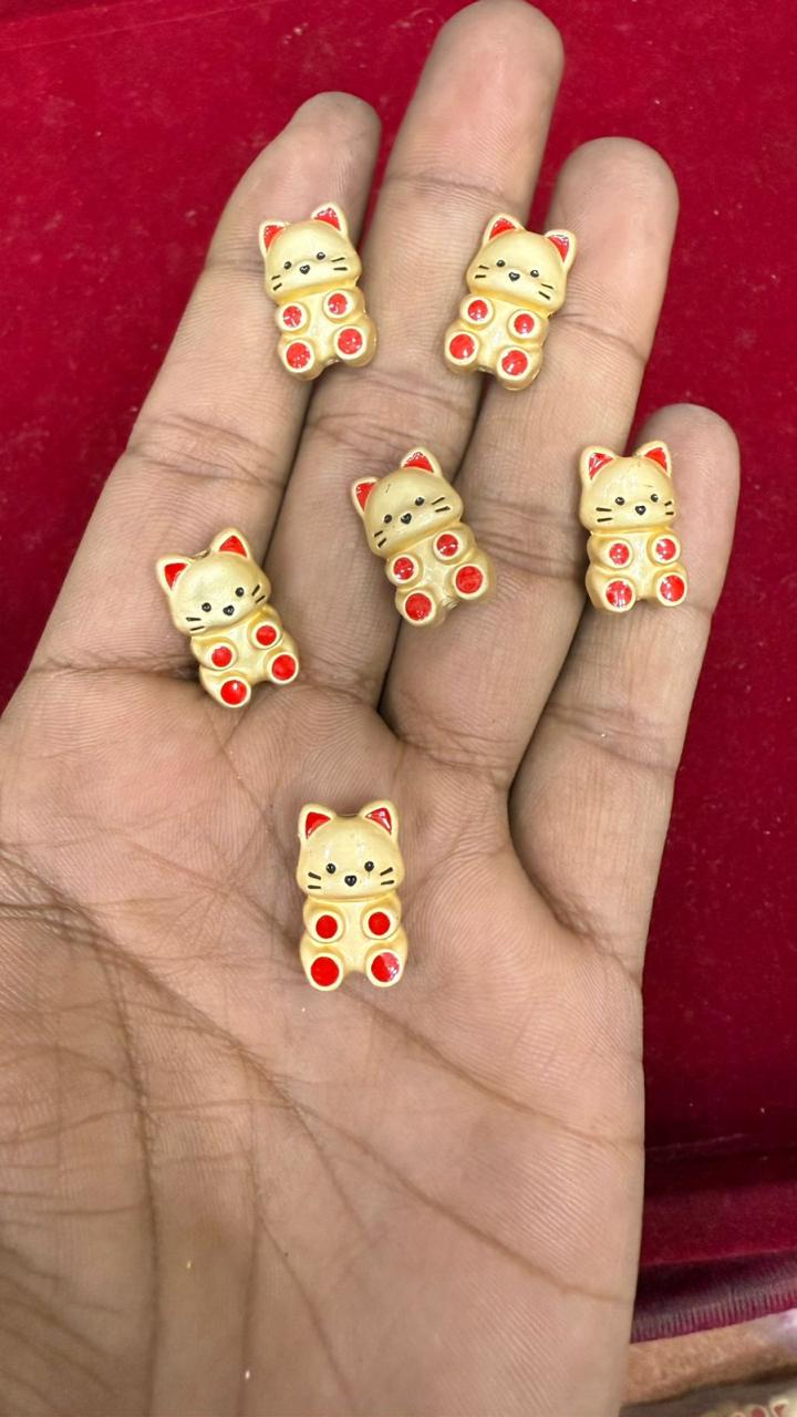 10 Pcs Cute Cat Beads