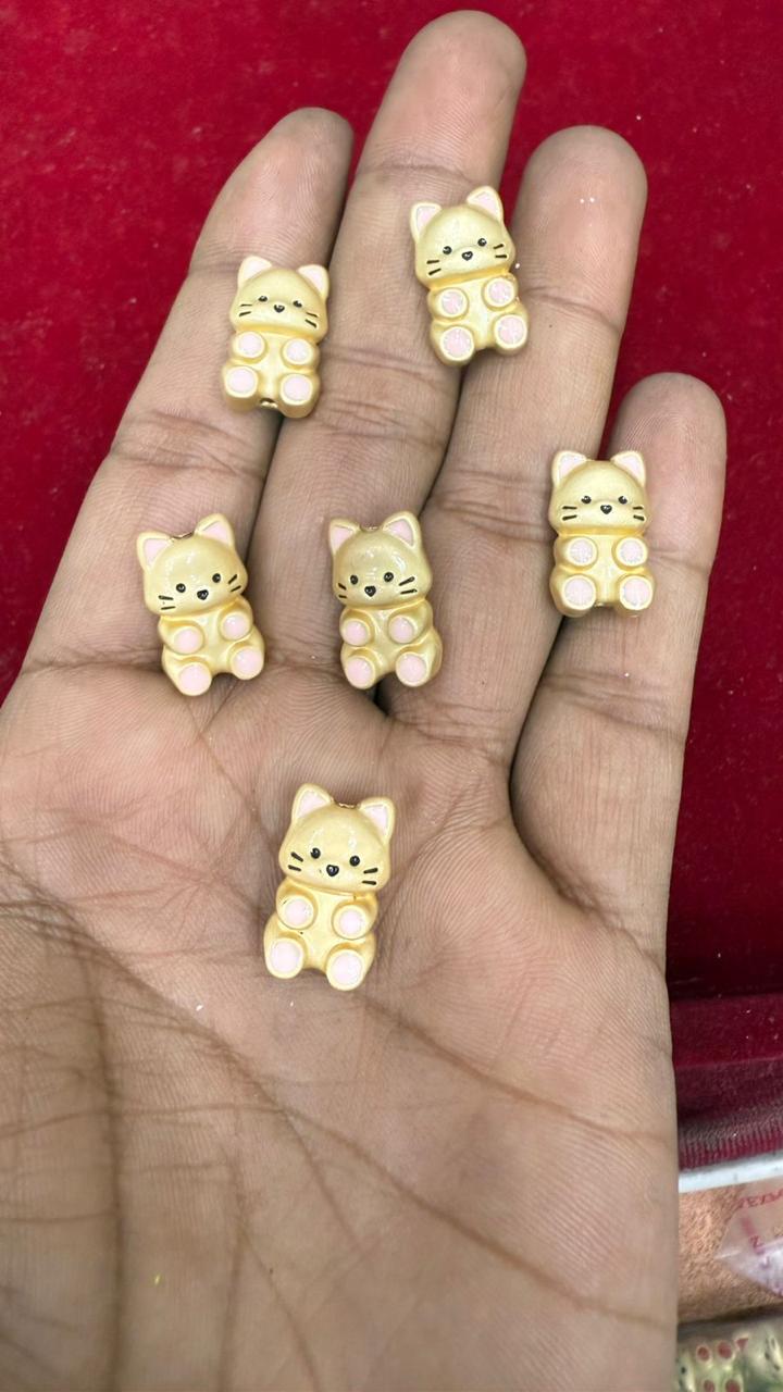 10 Pcs Cute Cat Beads
