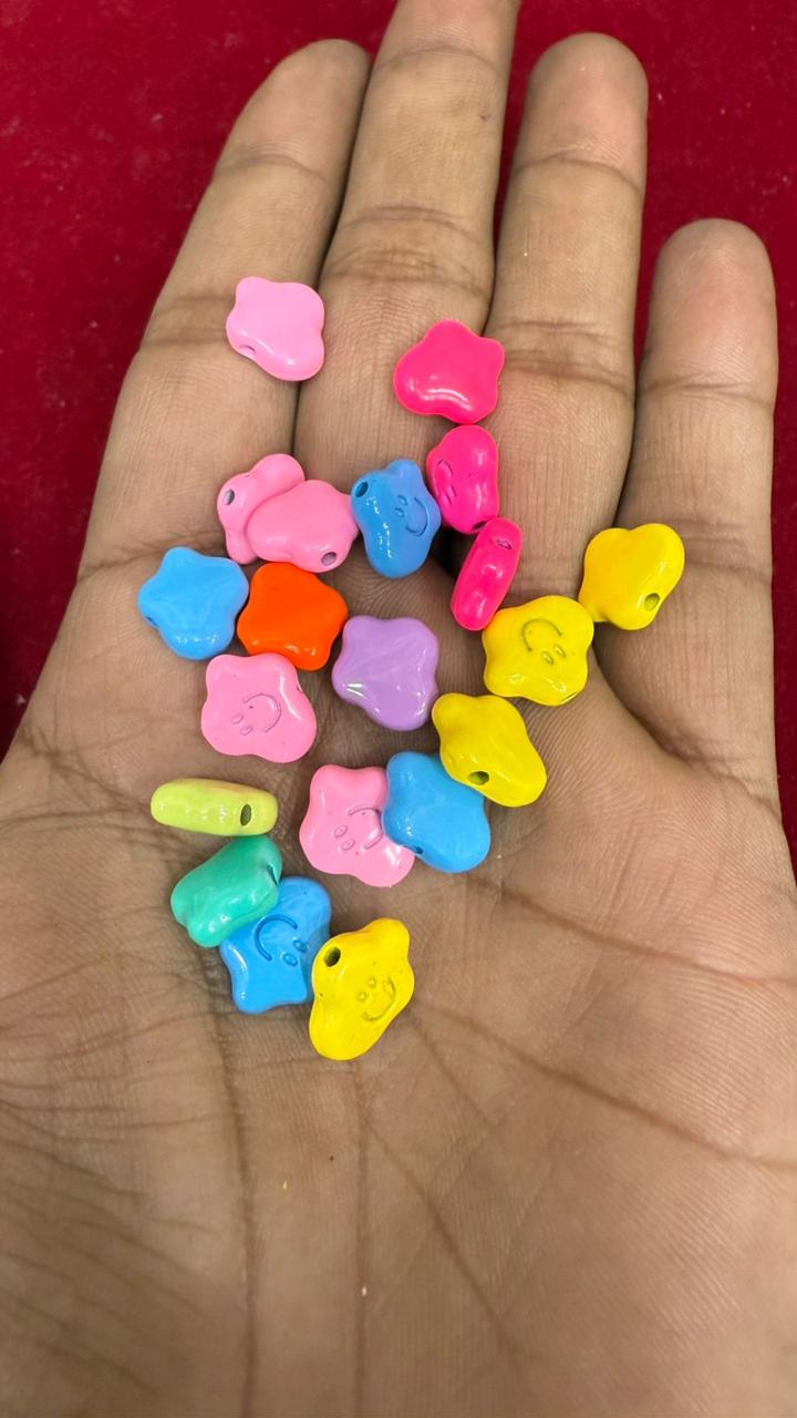 Mixed Neon & Pastel Acrylic Beads (Pack of 10)