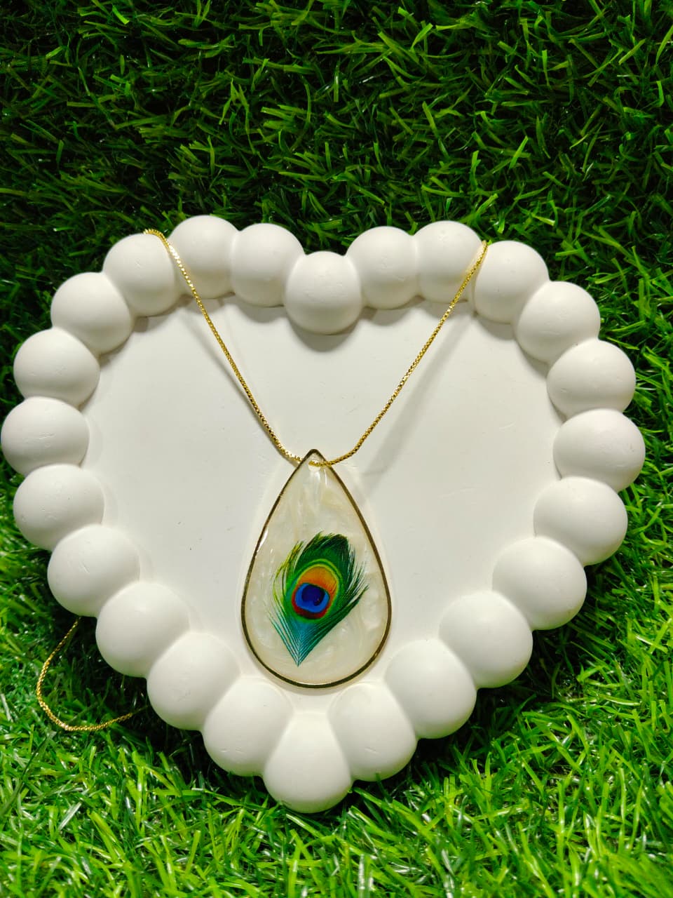 Peacock Feather Charm