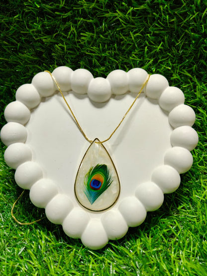 Peacock Feather Charm