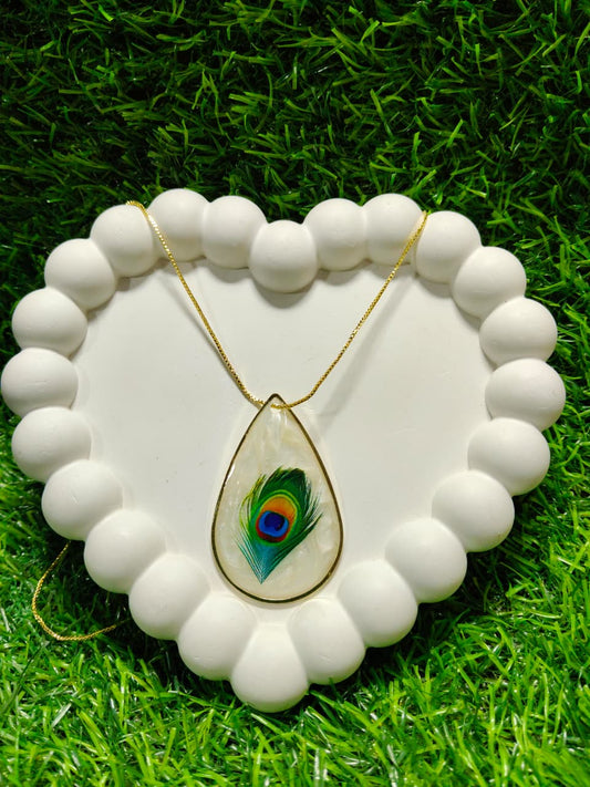 Peacock Feather Charm