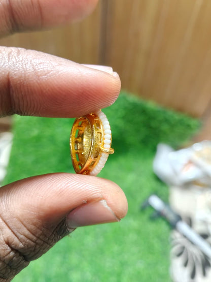 Kundan Enamel  Designer Beads – (Pack of 12)