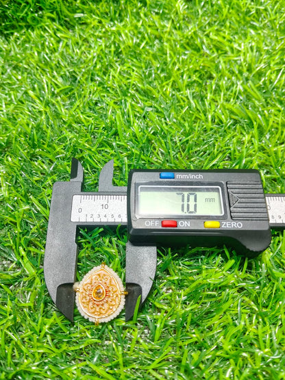 Kundan Enamel  Designer Beads – (Pack of 12)