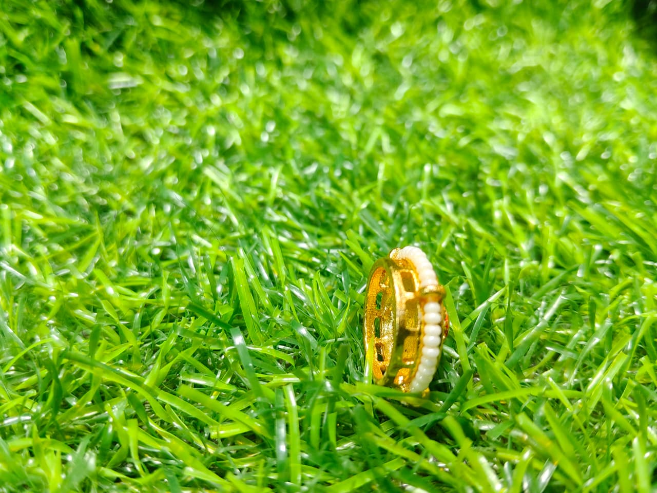 Kundan Enamel Round Designer Beads – (Pack of 12)