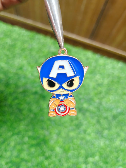 Captain America Enamel Charm Metal Pendant for Jewelry Making