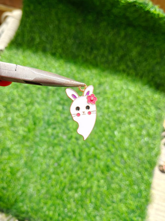 Cute Bunny Enamel Charm