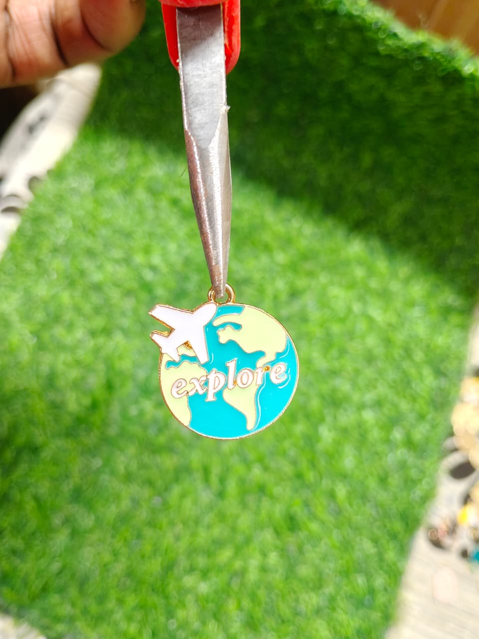 Travel Lover Globe & Airplane Charm