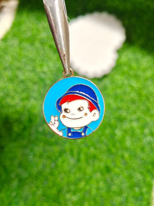 Smiling Cartoon Kid Pendant Charm