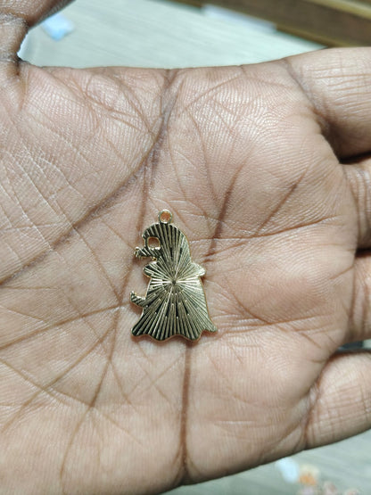 NAGNESHI Ghost with Spooky Black Hat Enamel Charms Metal Pendant for Jewelry Making