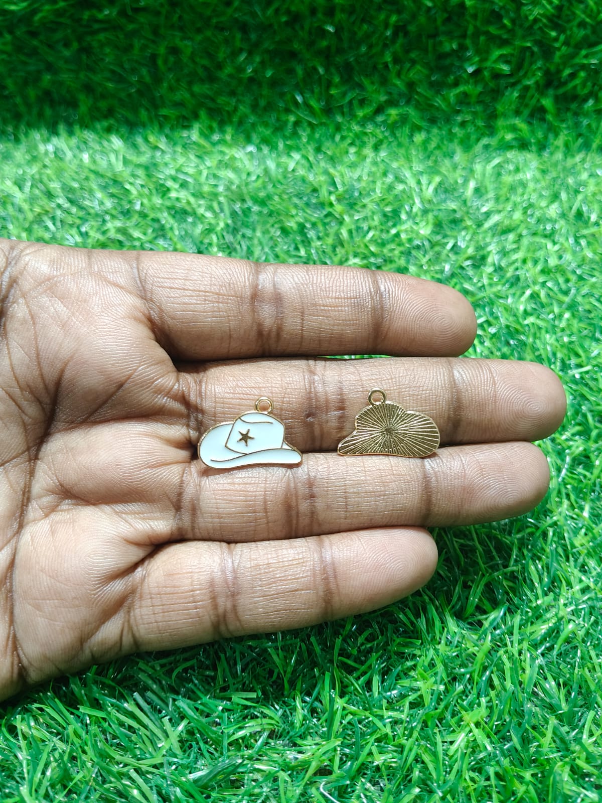 Cowboy Hat Charms| Black & White Mix Charms | Enamel Charms