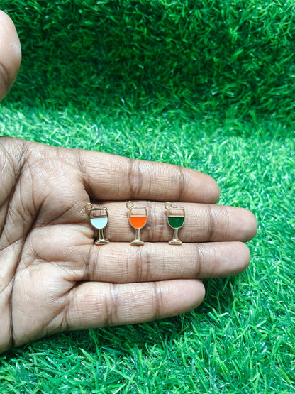 Wine Glass Charms | Glass Charms | Mixed Enamel Charms