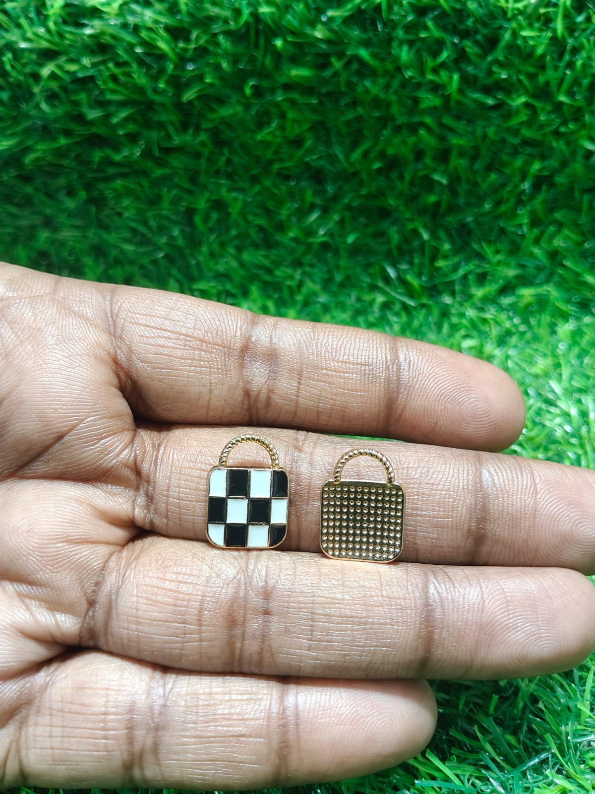 Check Handbag Charms | Enamel Charms | Bag Charms