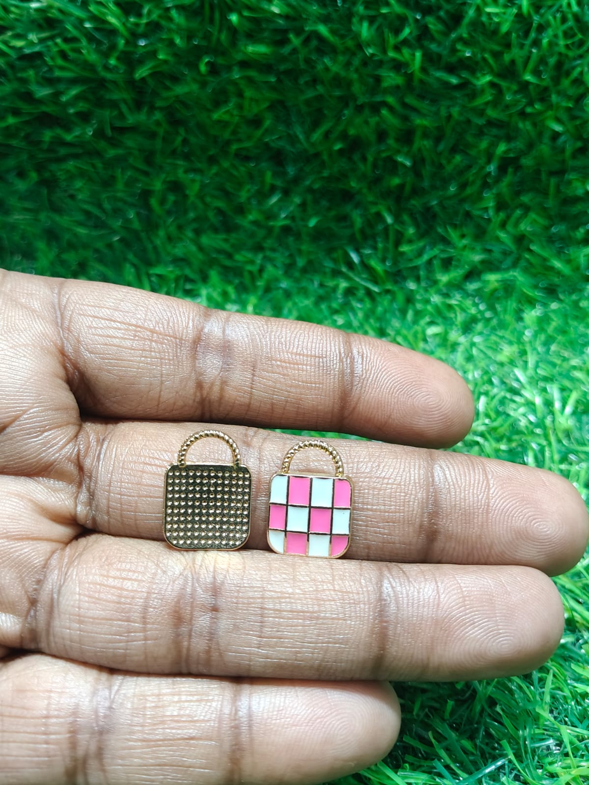 Check Handbag Charms | Enamel Charms | Bag Charms