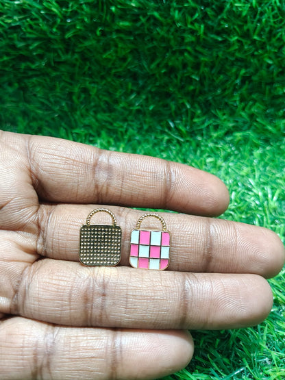 Check Handbag Charms | Enamel Charms | Bag Charms