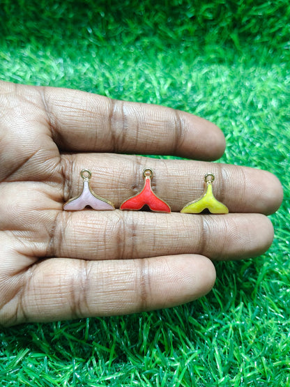 Whale Tail Charms | Mermaid Tail | Fish Tail | Enamel Charms