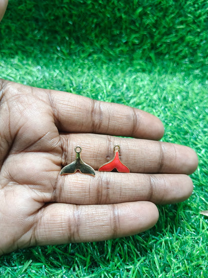 Whale Tail Charms | Mermaid Tail | Fish Tail | Enamel Charms