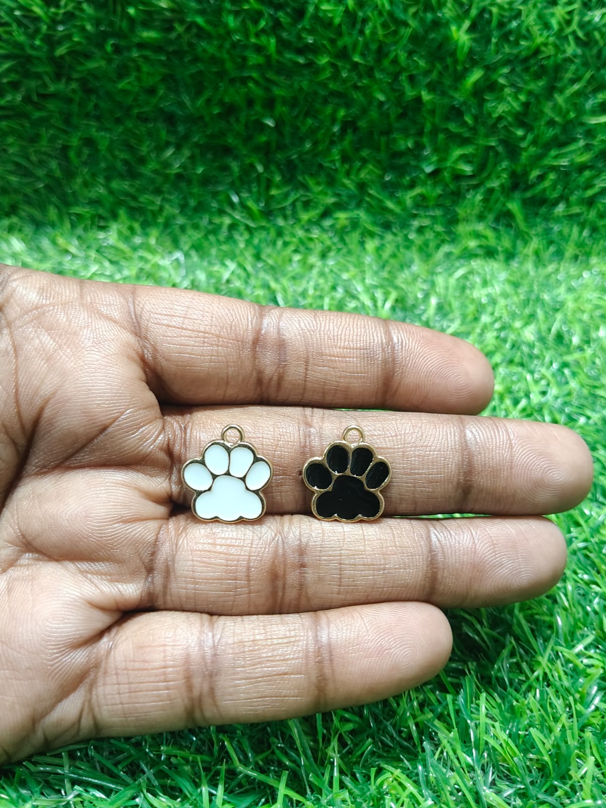 Black and White Paw Charms | Enamel Pet Charms | Mixed Enamel Charms |  Paw Charms | Star Charms  | Doge Charms