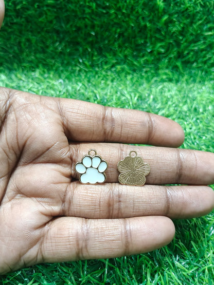 Black and White Paw Charms | Enamel Pet Charms | Mixed Enamel Charms |  Paw Charms | Star Charms  | Doge Charms