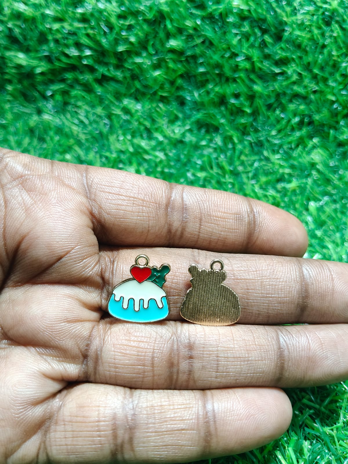 Cupcake Charms | Heart Charms | Pudding Enamel Charms | Cake Charms