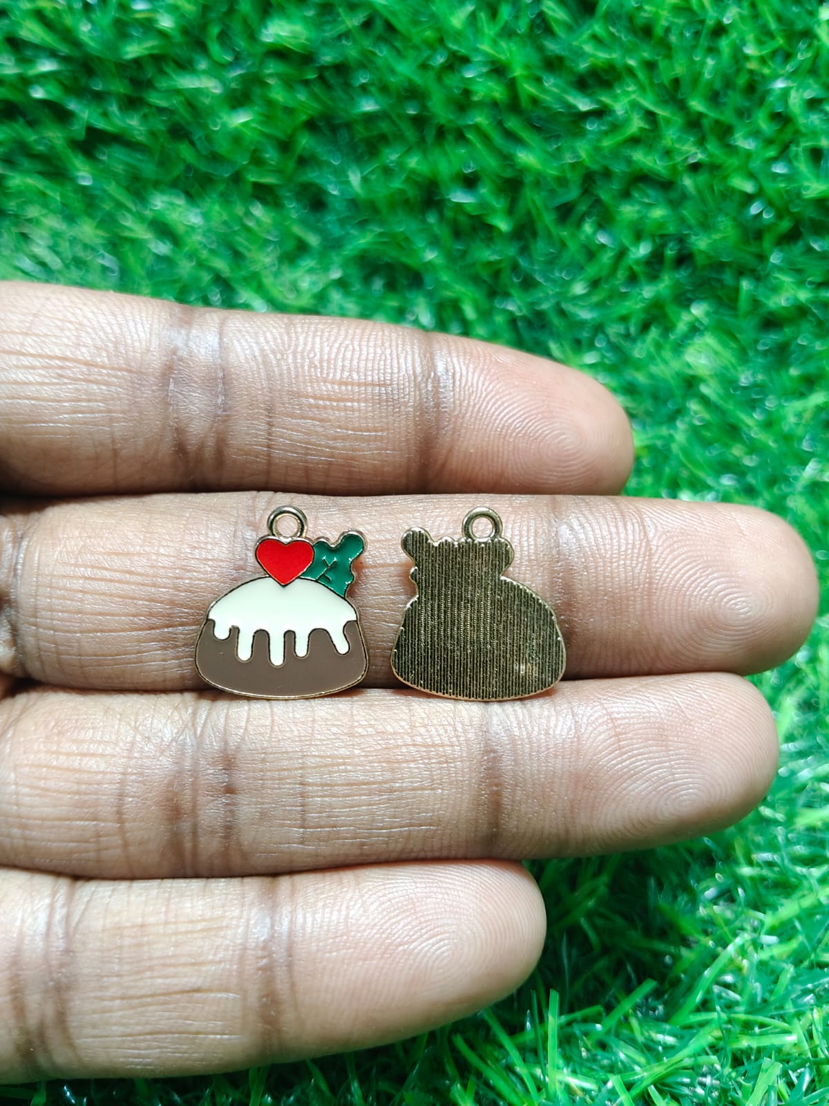 Cupcake Charms | Heart Charms | Pudding Enamel Charms | Cake Charms
