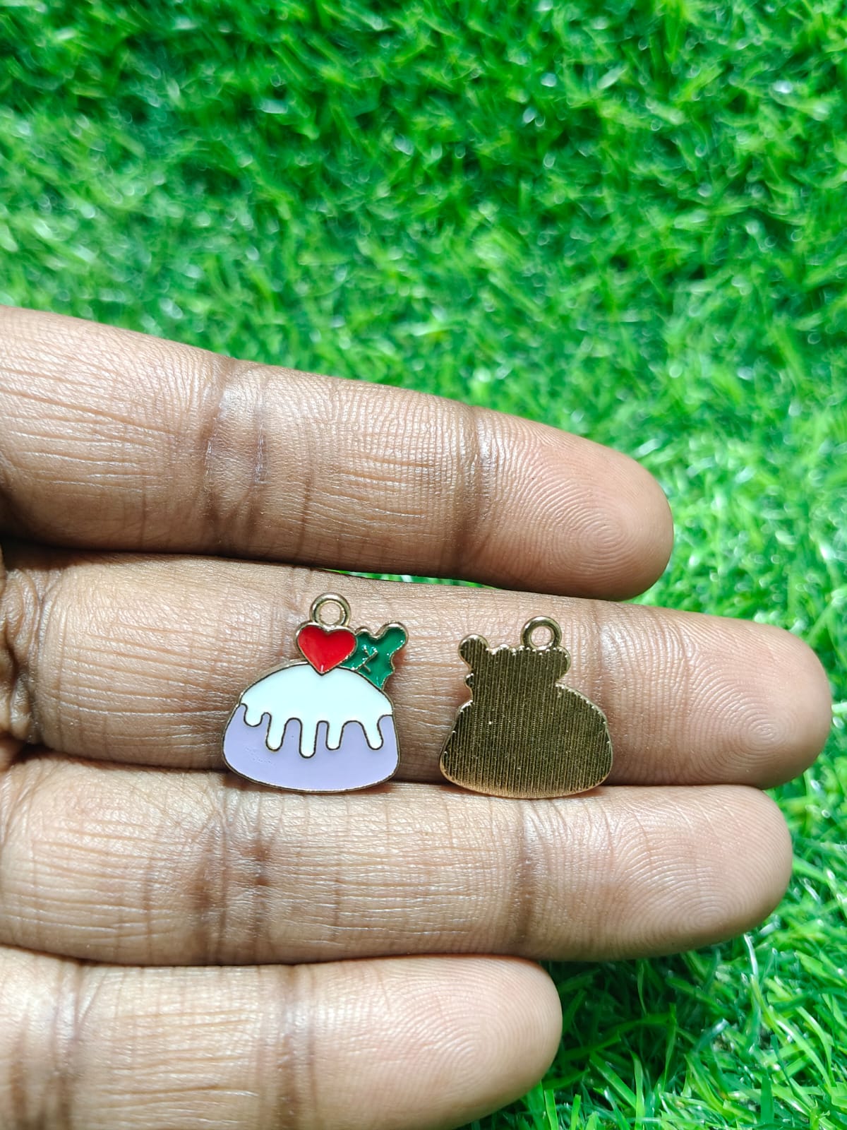 Cupcake Charms | Heart Charms | Pudding Enamel Charms | Cake Charms