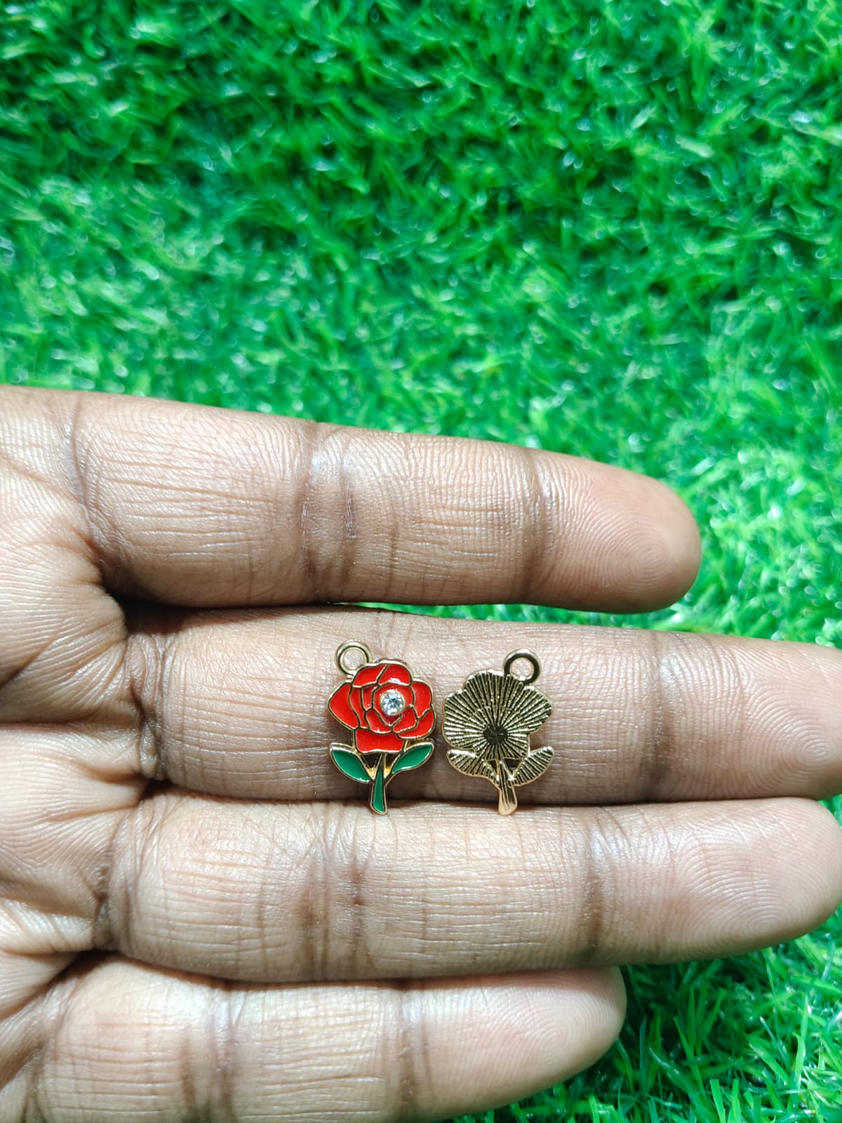 Rose Flower Charms | Mixed Enamel Chams