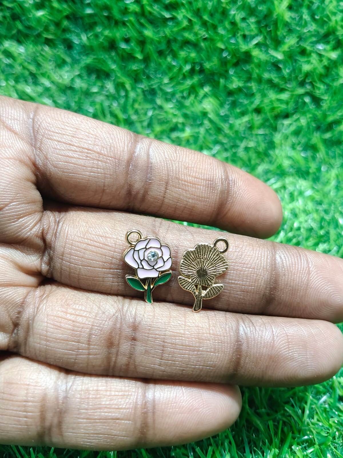 Rose Flower Charms | Mixed Enamel Chams