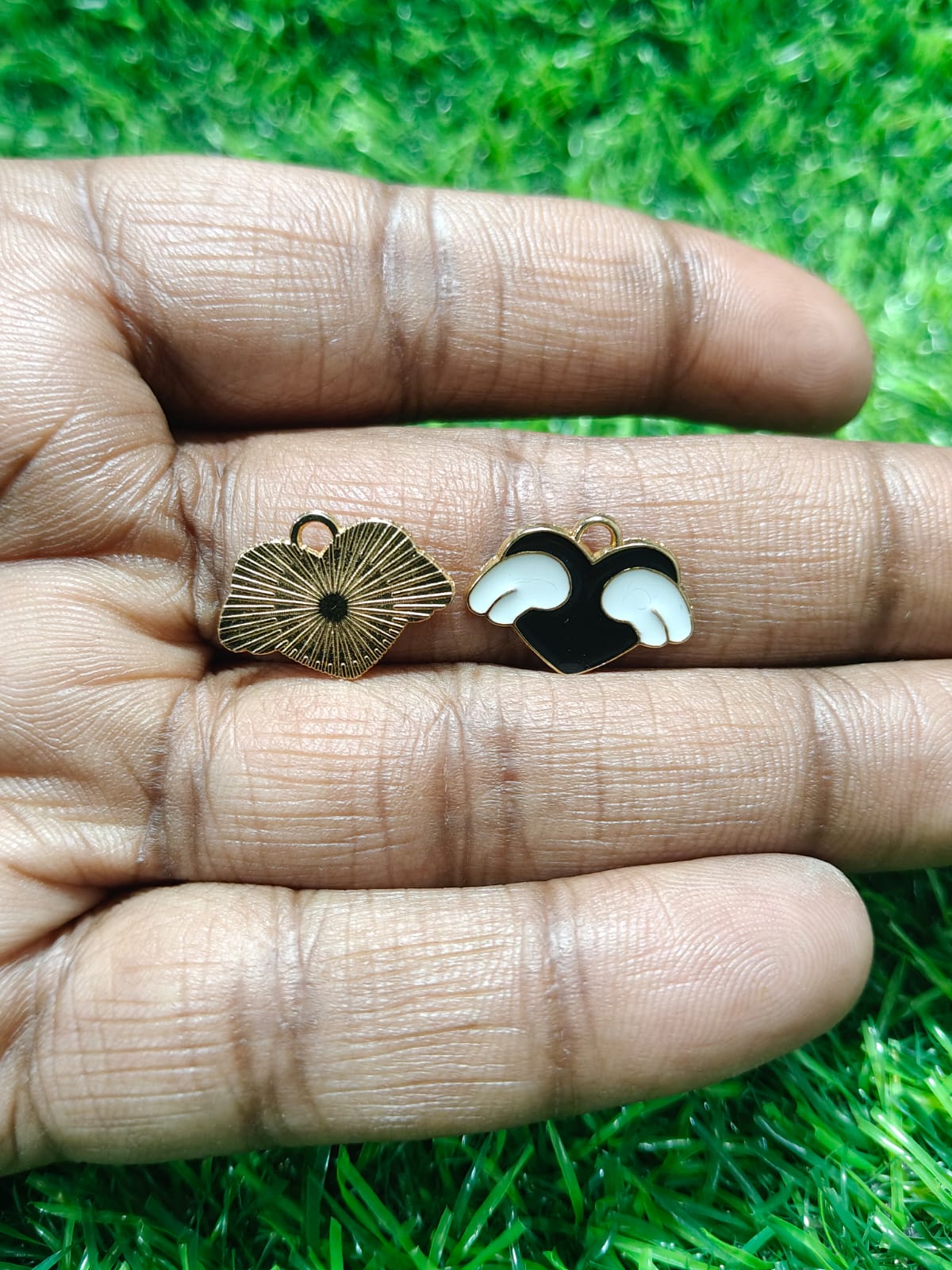 NAGNESHI Winged Heart Enamel Charms for Jewelry Making, DIY Earrings, Bracelets, Necklaces, Keychain and Crafts