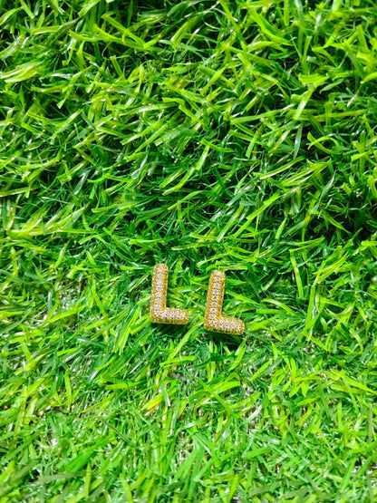 Customizable Initial Charms for Bracelets - A TO Z Gold-Tone Alphabet Letters