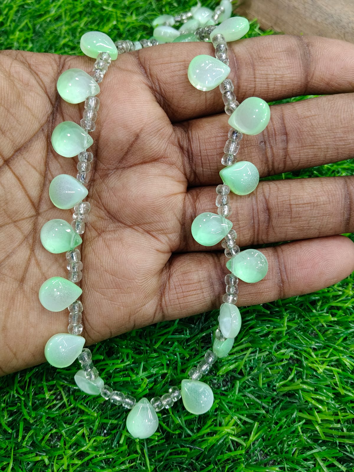 Teardrop Glass Bead 34pc each String (Pack of 2)