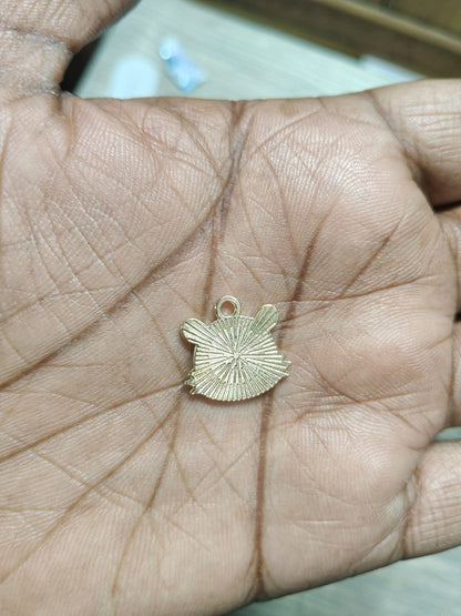 NAGNESHI Cute Tiger Face Enamel Charms Metal Pendant for Jewelry Making