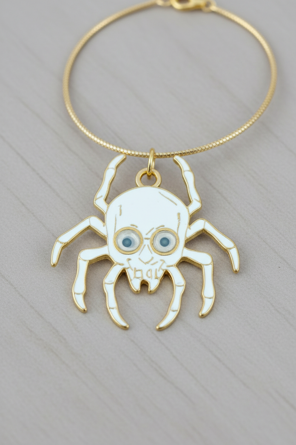 NAGNESHI Halloween Enamel Charm Set - Spooky White Ghost and Skull Spider Pendants for Jewelry Making - DIY Gothic Charms for Necklaces, Bracelets, and Keychains