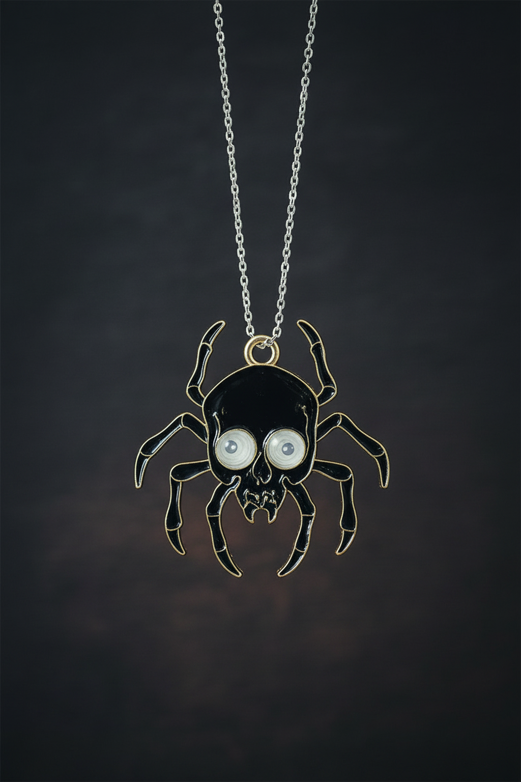 NAGNESHI Halloween Enamel Charm Set - Spooky Black Ghost and Skull Spider Pendants for Jewelry Making - DIY Gothic Charms for Necklaces, Bracelets, and Keychains